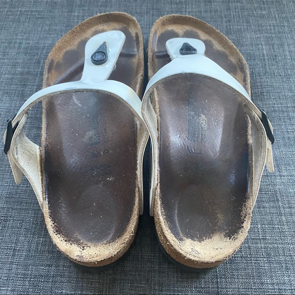 BIRKENSTOCK GIZEH WHITE THONG SANDALS - Picture 10 of 12